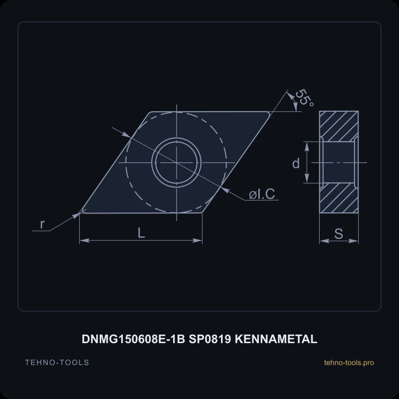 Пластина DNMG150608E-1B SP0819 KENNAMETAL