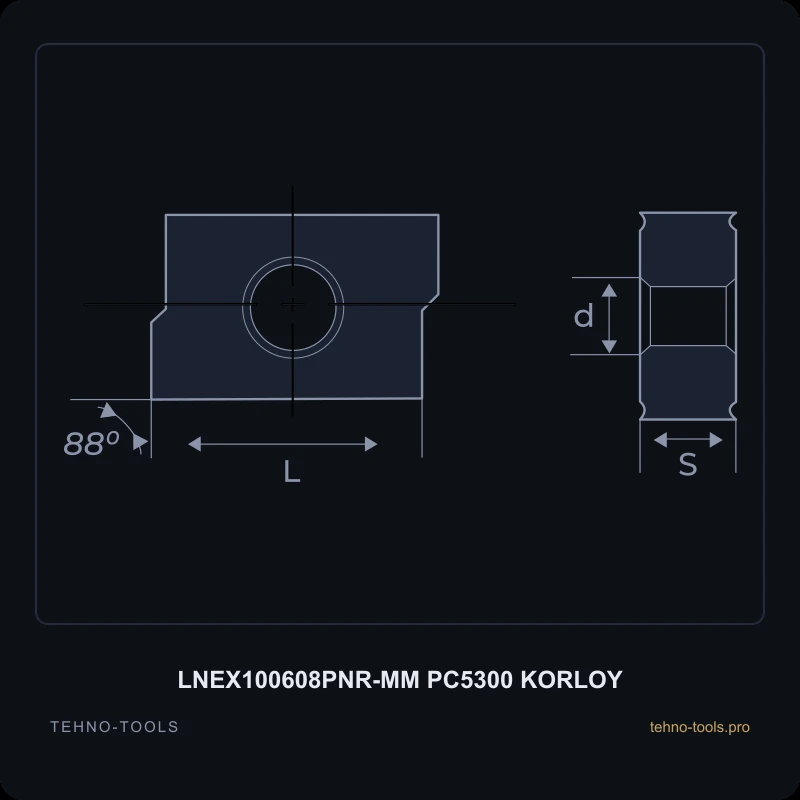 Пластина LNEX100608PNR-MM PC5300 KORLOY