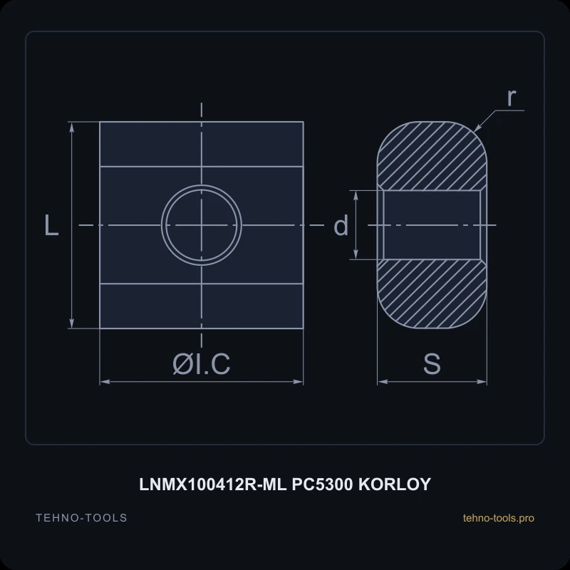 Пластина LNMX100412R-ML PC5300 KORLOY