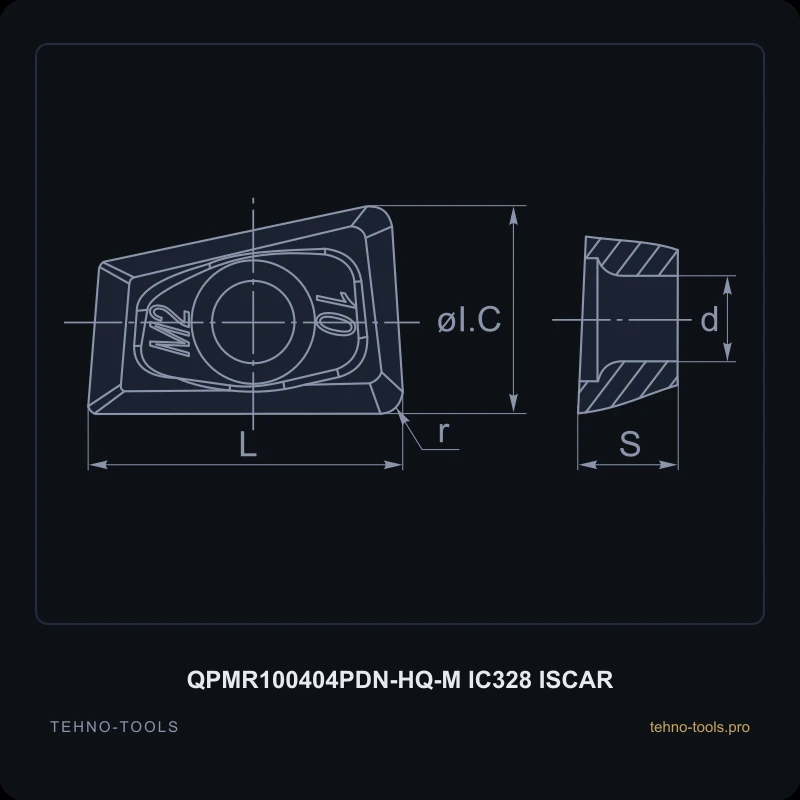 Пластина QPMR100404PDN-HQ-M IC328 ISCAR