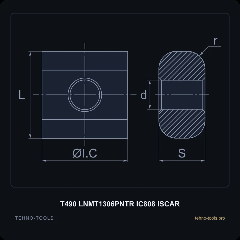 Пластина T490 LNMT1306PNTR IC808 ISCAR
