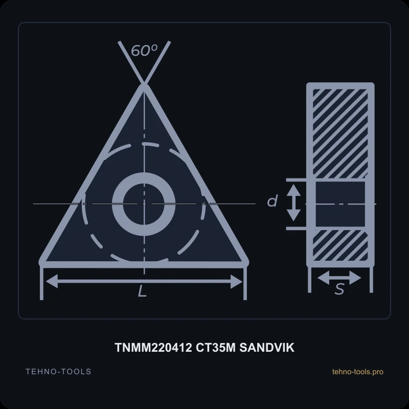 Пластина TNMM220412 CT35M SANDVIK