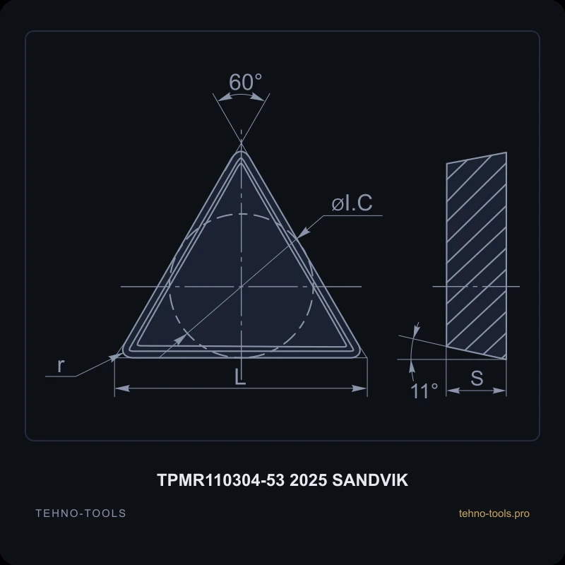 Пластина TPMR110304-53 2025 SANDVIK